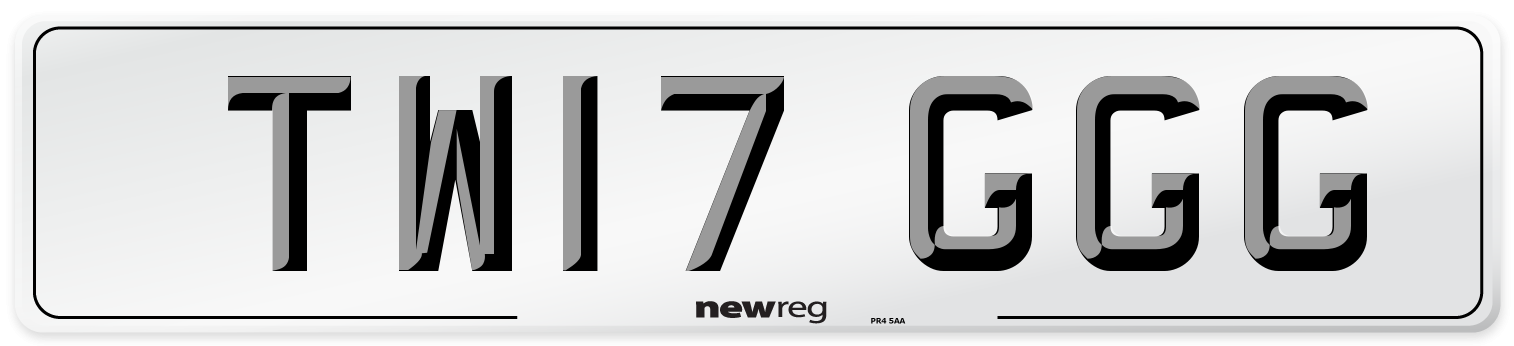 TW17 GGG Number Plate from New Reg